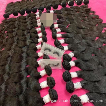 Factory Wholesale Cheap Wholesale Virgin Cuticle Aligned Hair Natural Color Strong Weft Body Wave Mink Hair Bundles